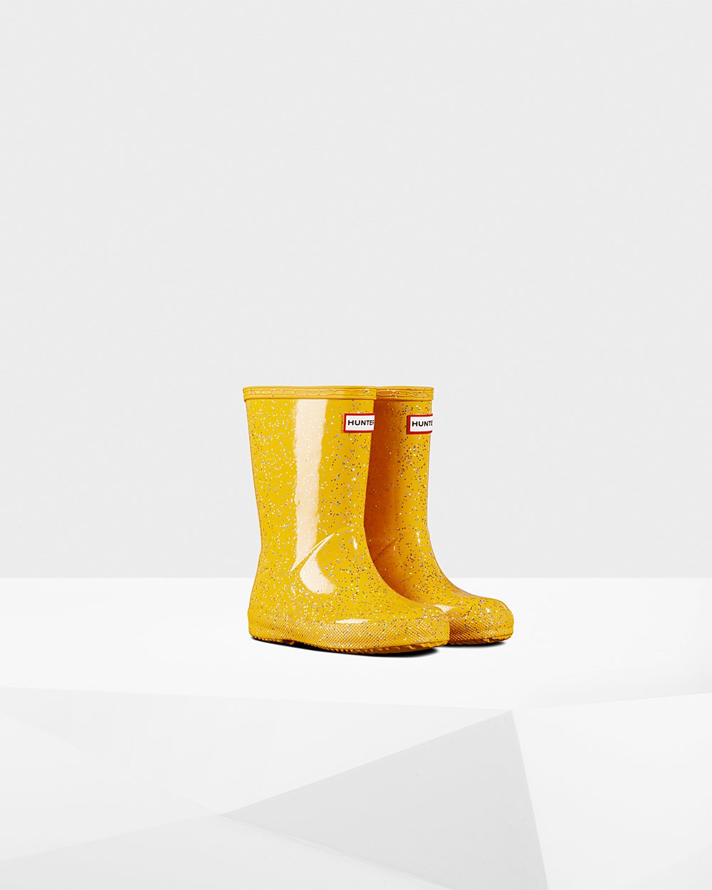 Hunter Niños Original First Giant Glitter - Botas de Lluvia Amarillo - 591-ZPHBUX